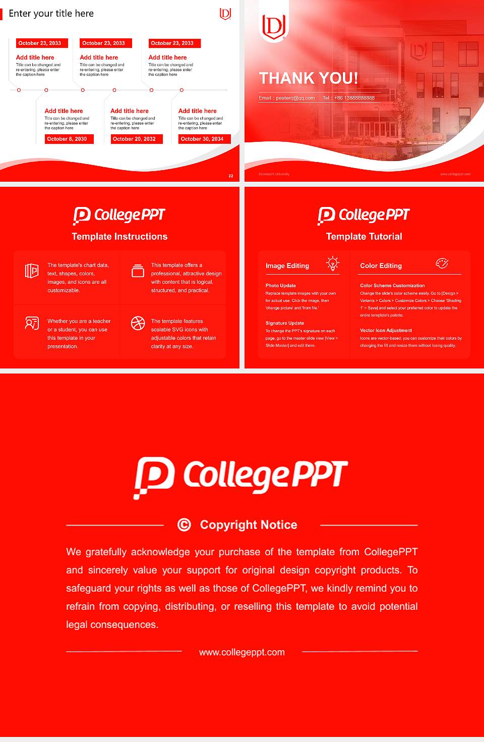 Davenport University Lecture Sharing and Networking Event PPT Template4:3 ratio PPT effect preview image4