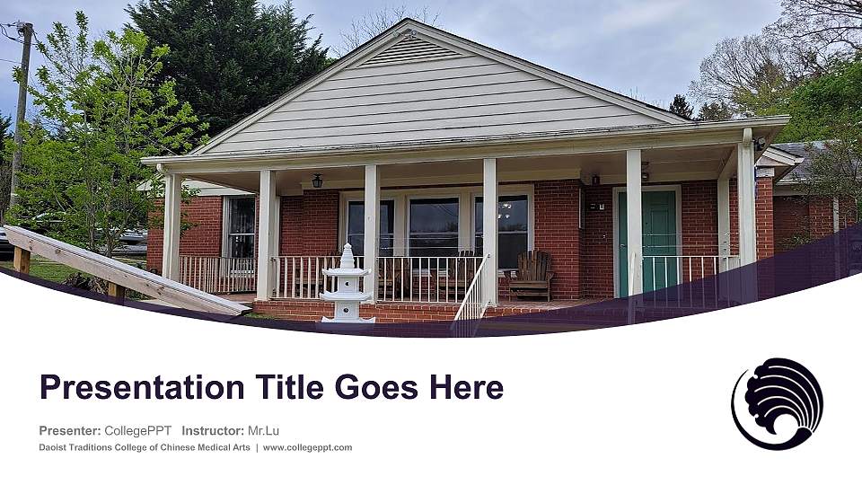 Daoist Traditions College of Chinese Medical Arts Course/Courseware Creation PPT Template16:9 ratio PPT effect preview image