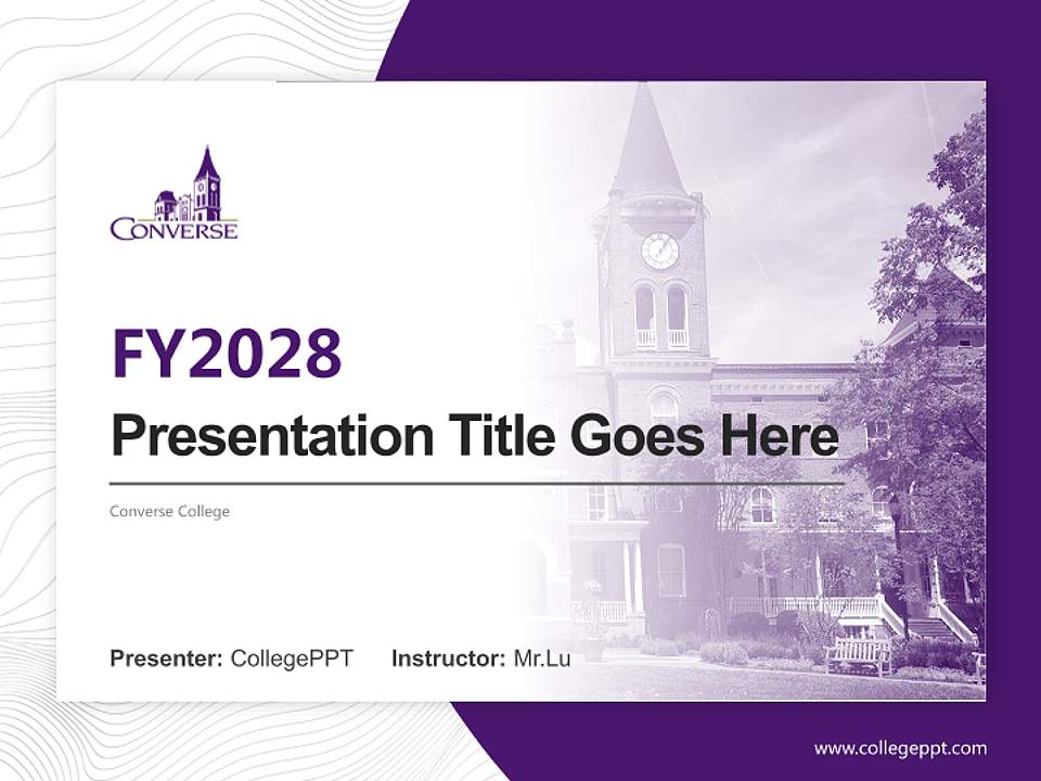 Converse College Academic Presentation/Research Findings Report PPT Template4:3 ratio PPT effect preview image5