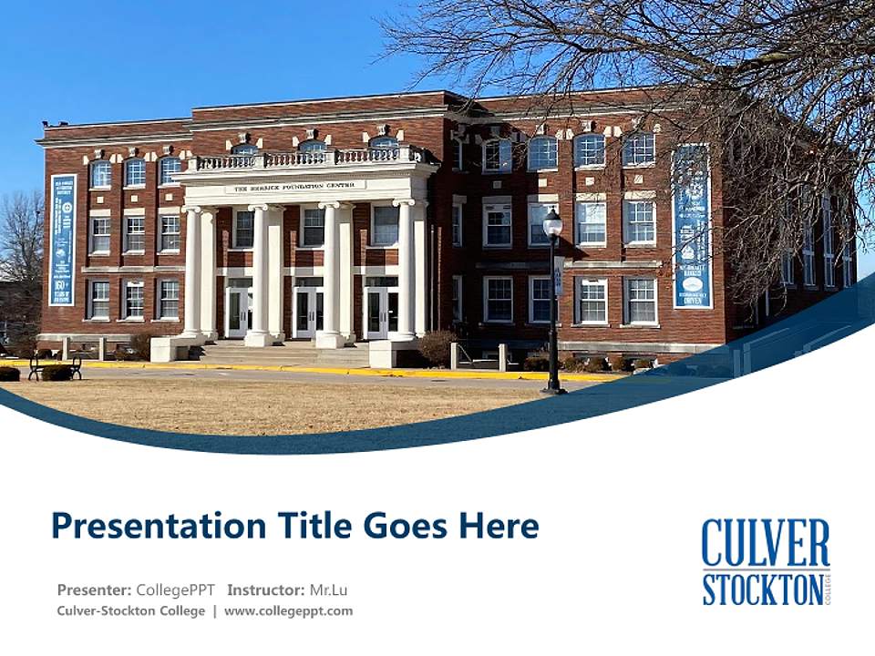 Culver-Stockton College Course/Courseware Creation PPT Template4:3 ratio PPT effect preview image5
