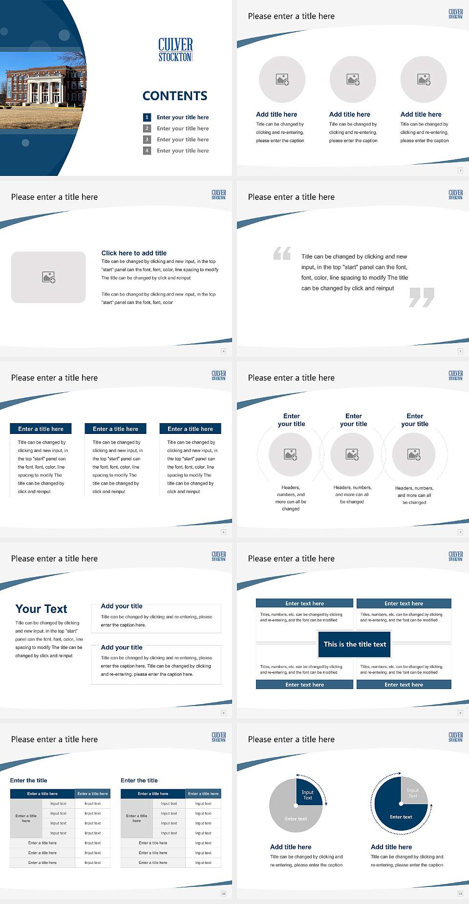 Culver-Stockton College Course/Courseware Creation PPT Template4:3 ratio PPT effect preview image2