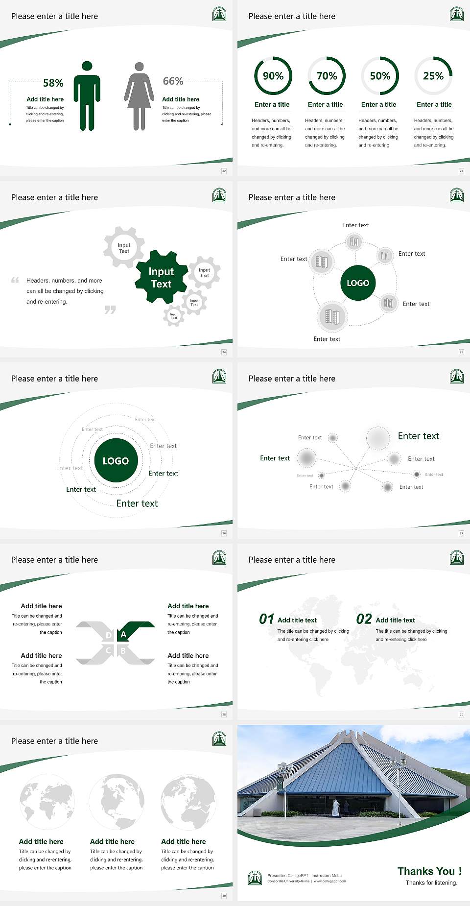 Concordia University-Irvine Course/Courseware Creation PPT Template4:3 ratio PPT effect preview image4