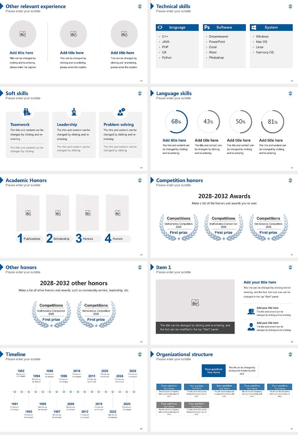 Concordia University-Wisconsin Resume PPT Template16:9 ratio PPT effect preview image3