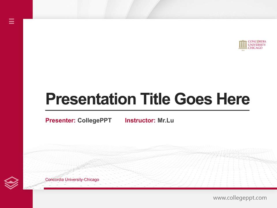 Concordia University-Chicago Thesis Proposal/Graduation Defense PPT Template4:3 ratio PPT effect preview image5