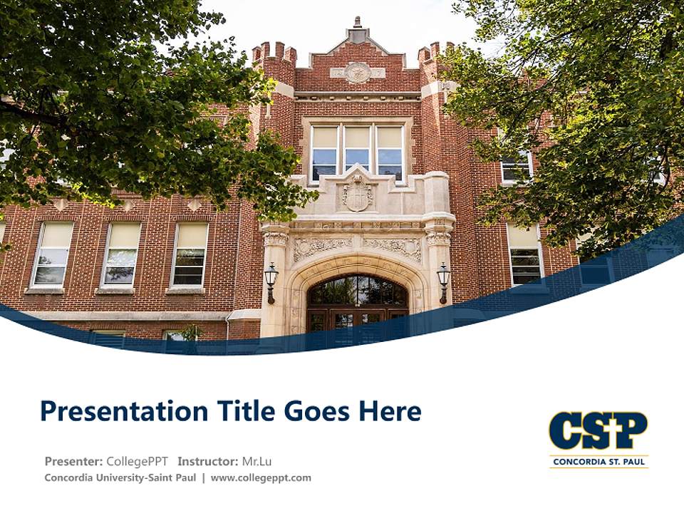 Concordia University-Saint Paul Course/Courseware Creation PPT Template4:3 ratio PPT effect preview image5