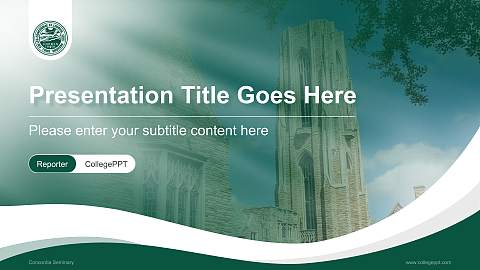 Concordia Seminary Lecture Sharing and Networking Event PPT Template