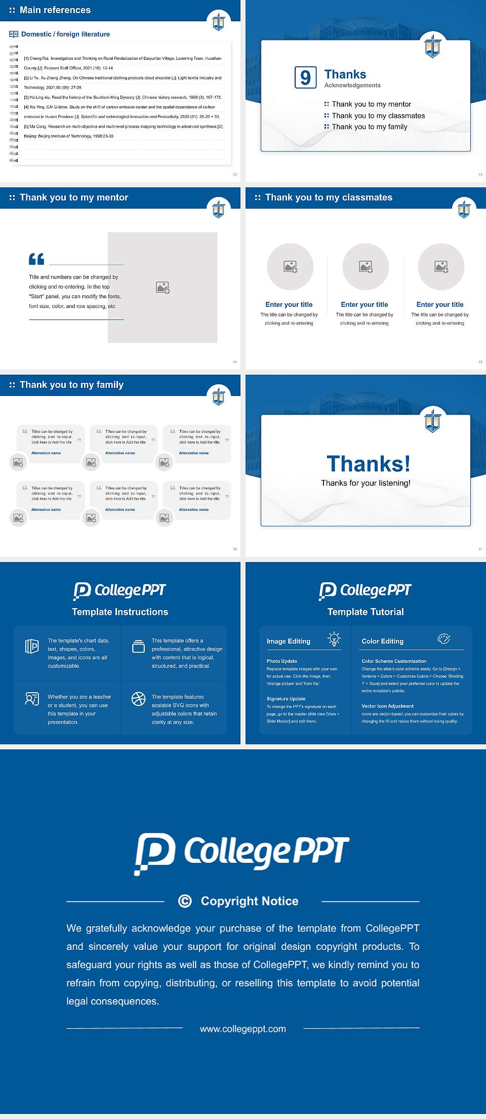 Concordia University-Wisconsin Graduation Thesis Defense PPT Template4:3 ratio PPT effect preview image7