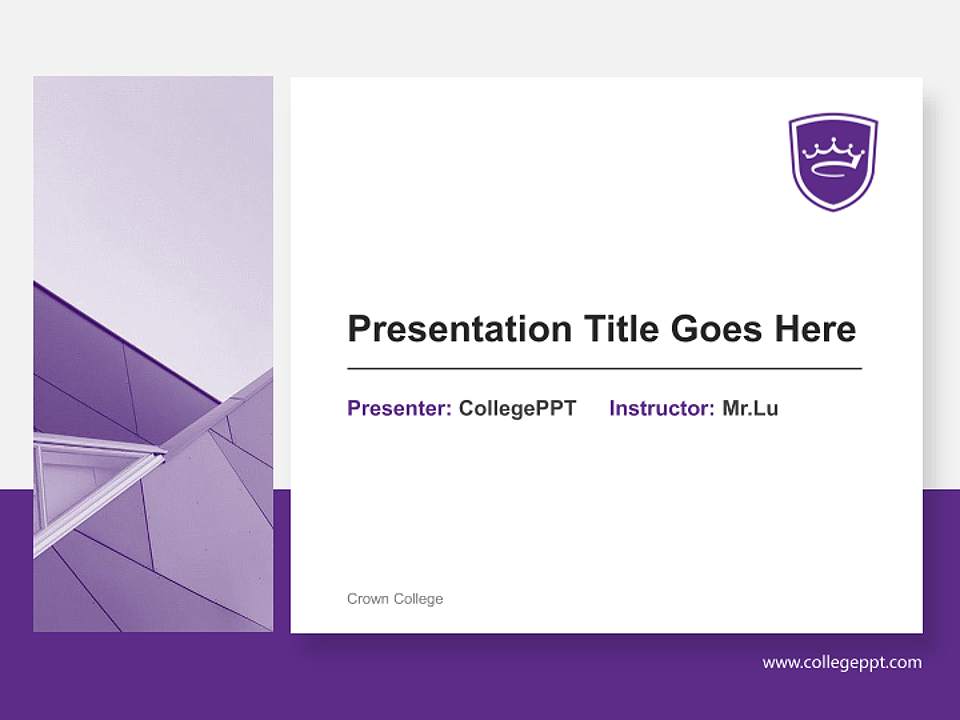 Crown College General Purpose PPT Template4:3 ratio PPT effect preview image6