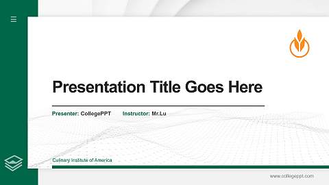 Culinary Institute of America Thesis Proposal/Graduation Defense PPT Template