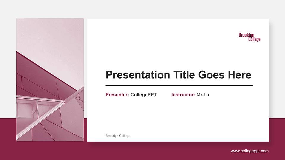 Brooklyn College General Purpose PPT Template16:9 ratio PPT effect preview image
