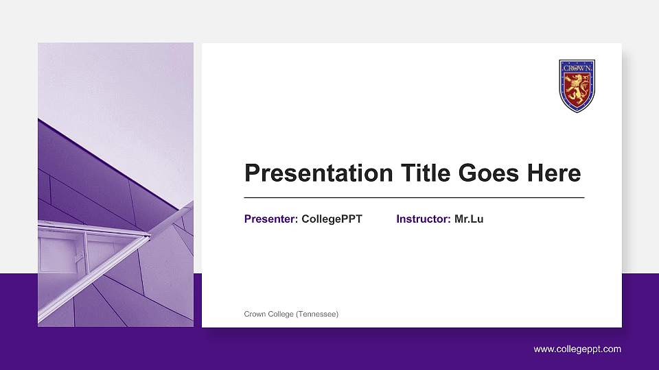 Crown College (Tennessee) General Purpose PPT Template16:9 ratio PPT effect preview image