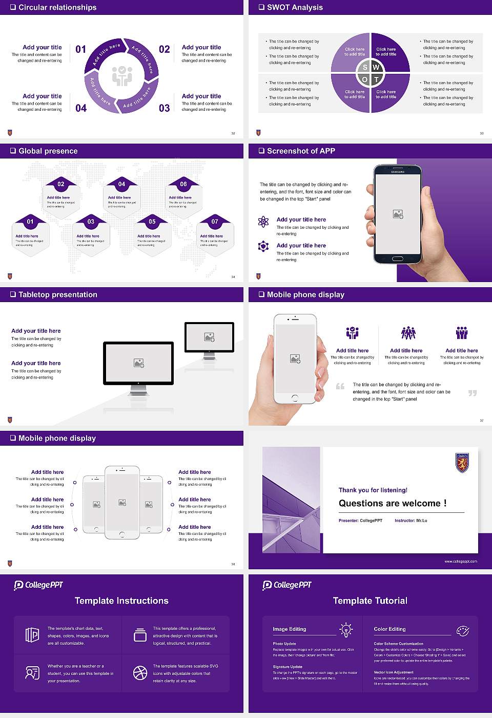 Crown College (Tennessee) General Purpose PPT Template16:9 ratio PPT effect preview image5