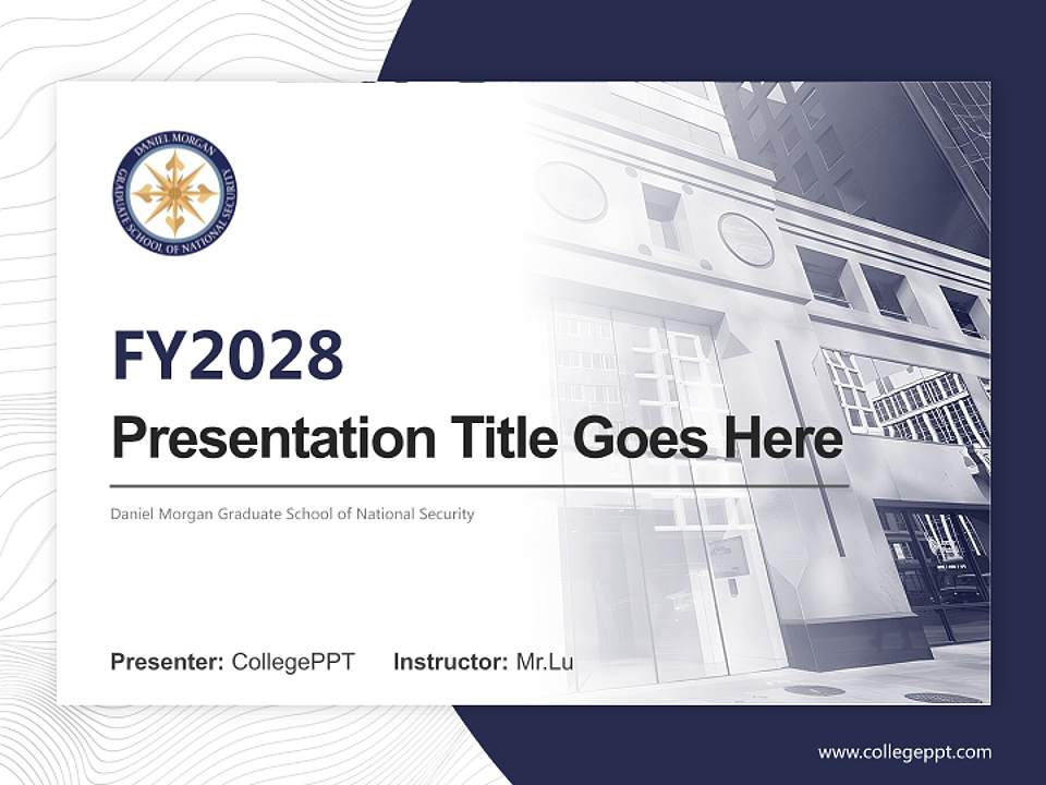 Daniel Morgan Graduate School of National Security Academic Presentation/Research Findings Report PPT Template4:3 ratio PPT effect preview image5