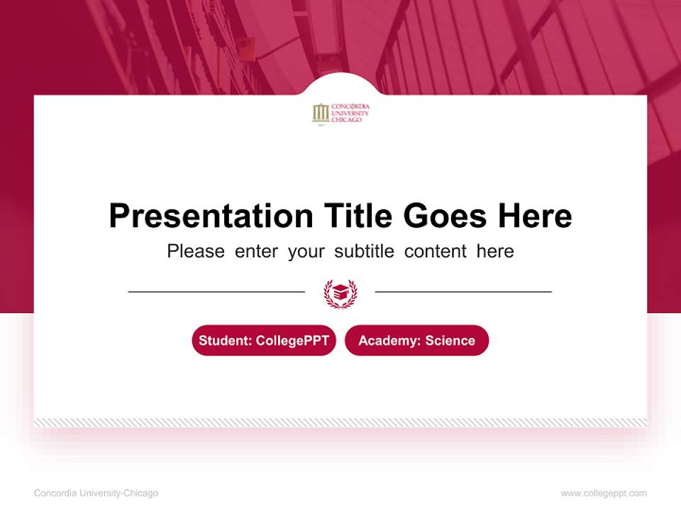 Concordia University-Chicago National Scholarship Defense PPT Template4:3 ratio PPT effect preview image4