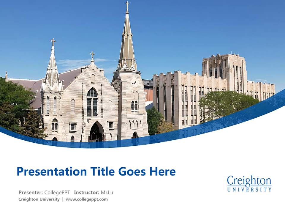 Creighton University Course/Courseware Creation PPT Template4:3 ratio PPT effect preview image5