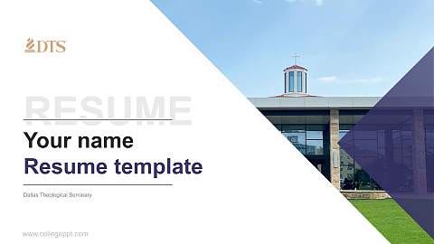 Dallas Theological Seminary Resume PPT Template