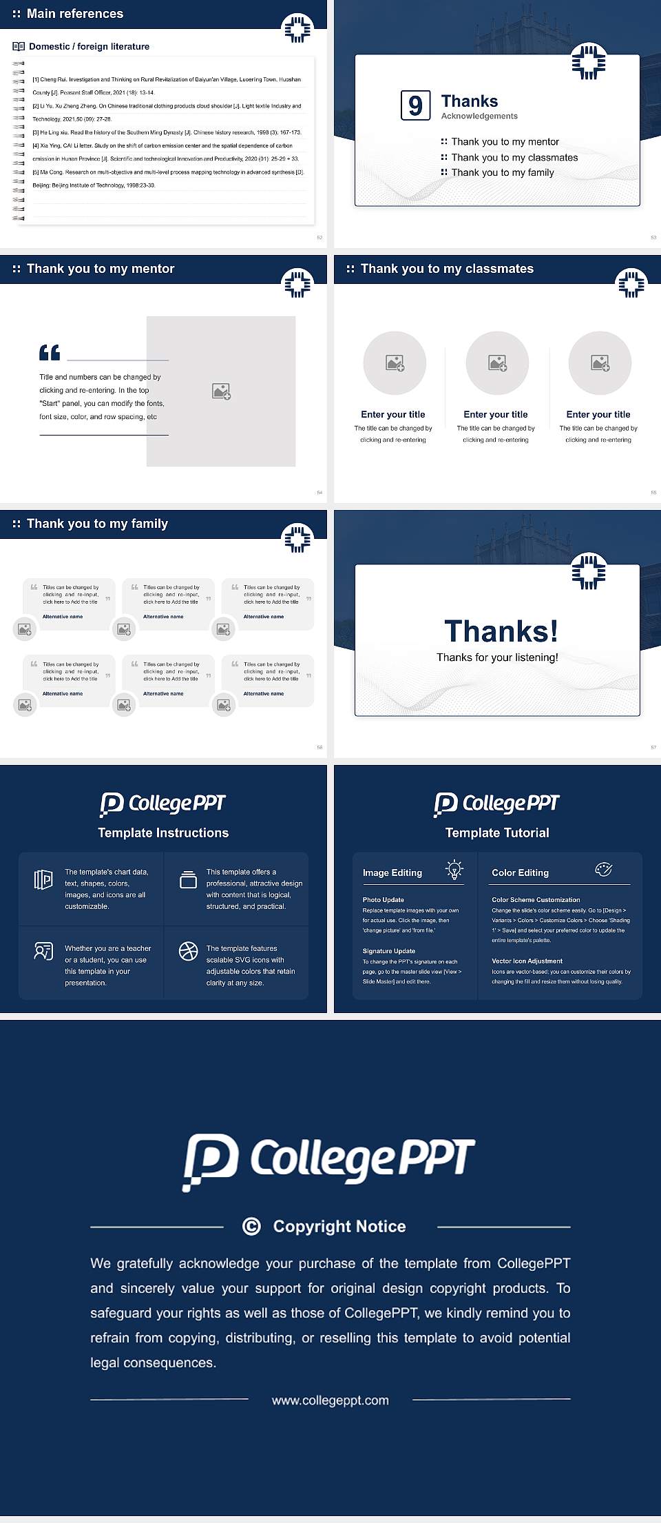 Concordia University-Nebraska Graduation Thesis Defense PPT Template4:3 ratio PPT effect preview image7