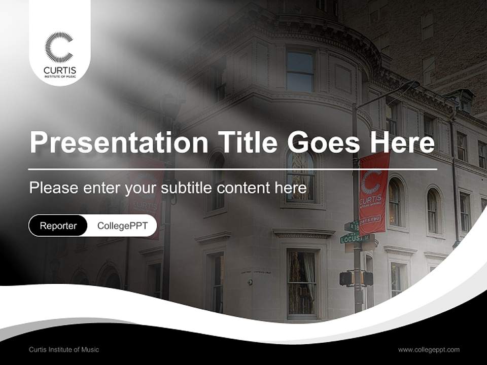 Curtis Institute of Music Lecture Sharing and Networking Event PPT Template4:3 ratio PPT effect preview image4