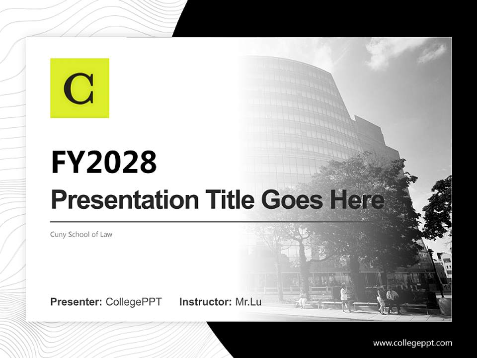 Cuny School of Law Academic Presentation/Research Findings Report PPT Template4:3 ratio PPT effect preview image5