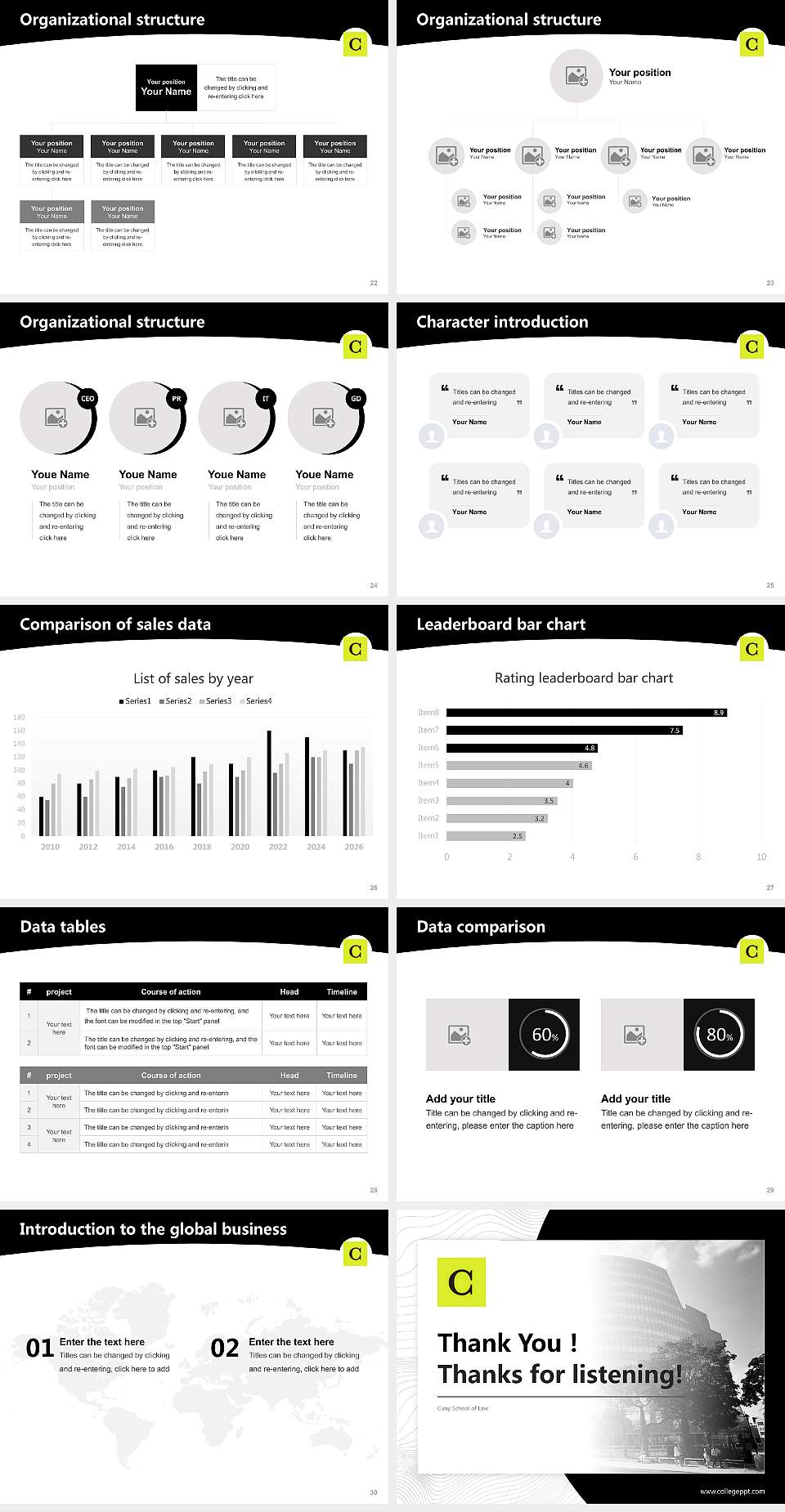 Cuny School of Law Academic Presentation/Research Findings Report PPT Template4:3 ratio PPT effect preview image4