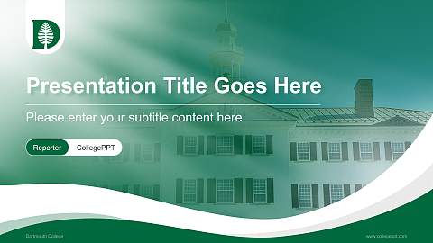 Dartmouth College Lecture Sharing and Networking Event PPT Template