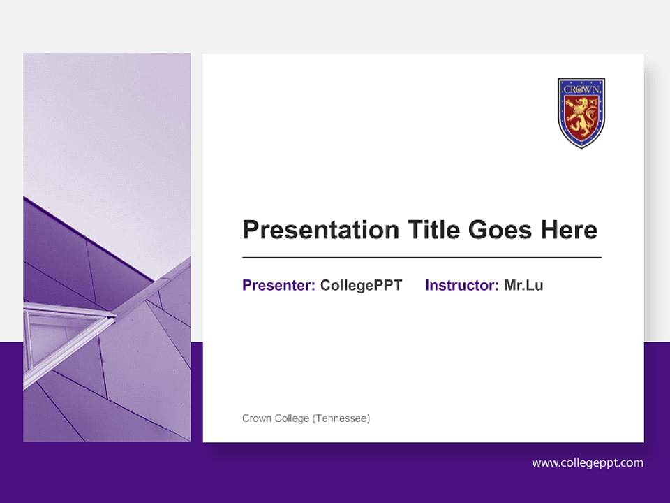 Crown College (Tennessee) General Purpose PPT Template4:3 ratio PPT effect preview image6