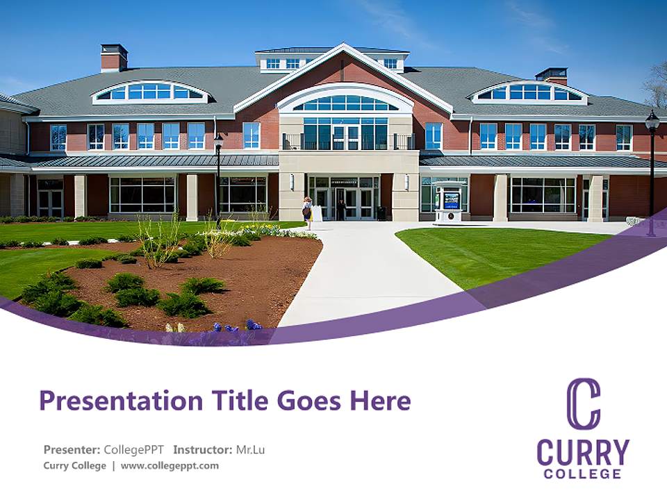 Curry College Course/Courseware Creation PPT Template4:3 ratio PPT effect preview image5