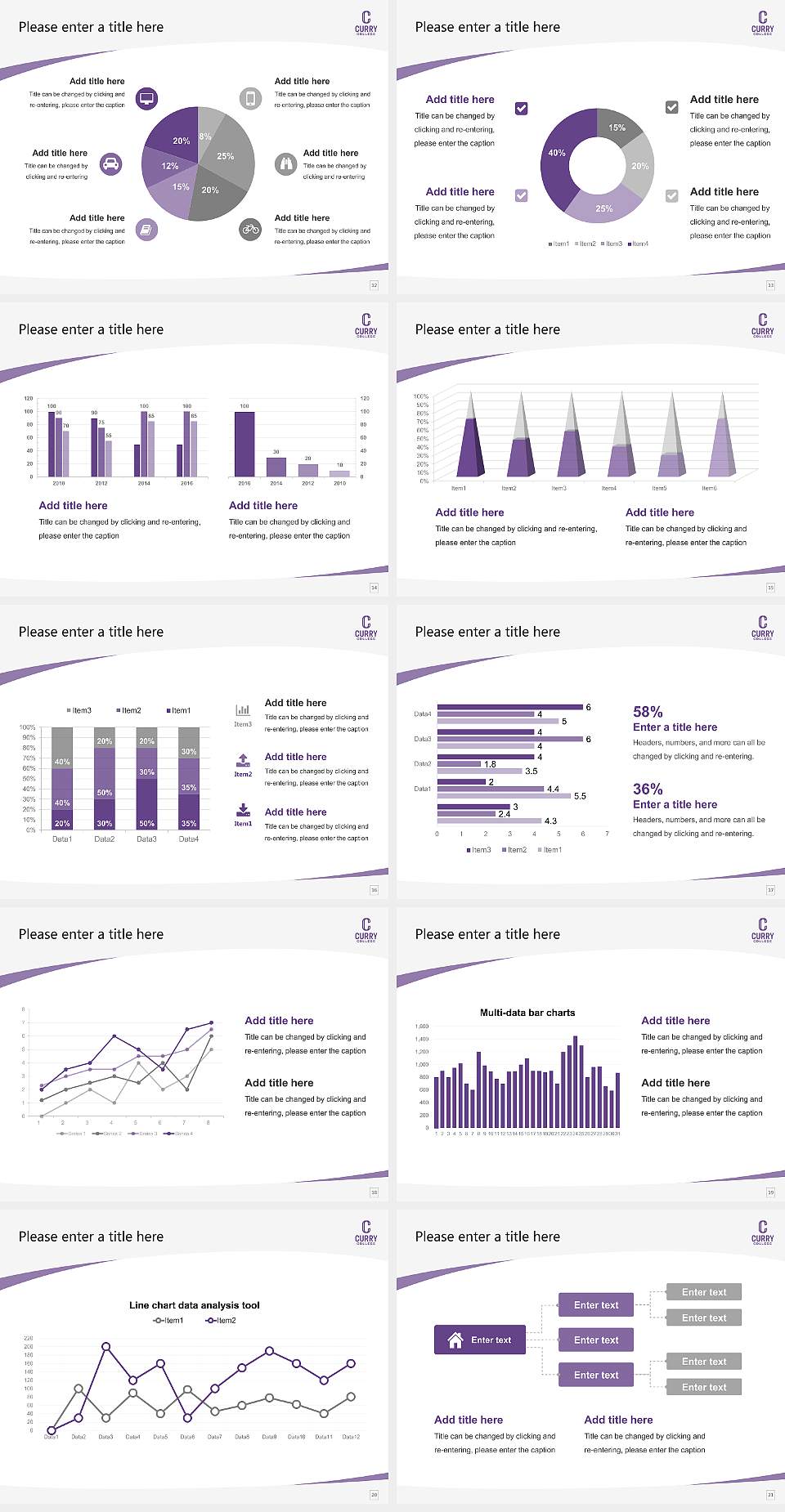 Curry College Course/Courseware Creation PPT Template4:3 ratio PPT effect preview image3
