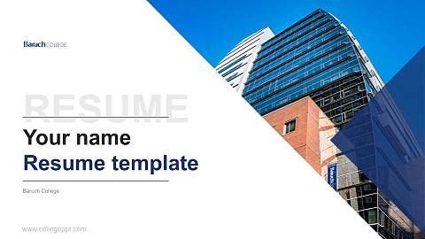Baruch College Resume PPT Template