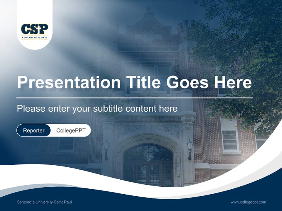 Concordia University-Saint Paul Lecture Sharing and Networking Event PPT Template4:3 ratio PPT effect preview image4