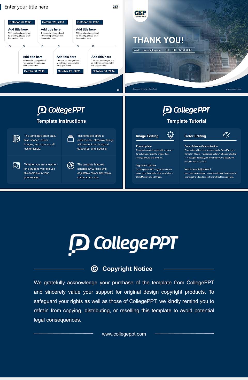 Concordia University-Saint Paul Lecture Sharing and Networking Event PPT Template4:3 ratio PPT effect preview image4