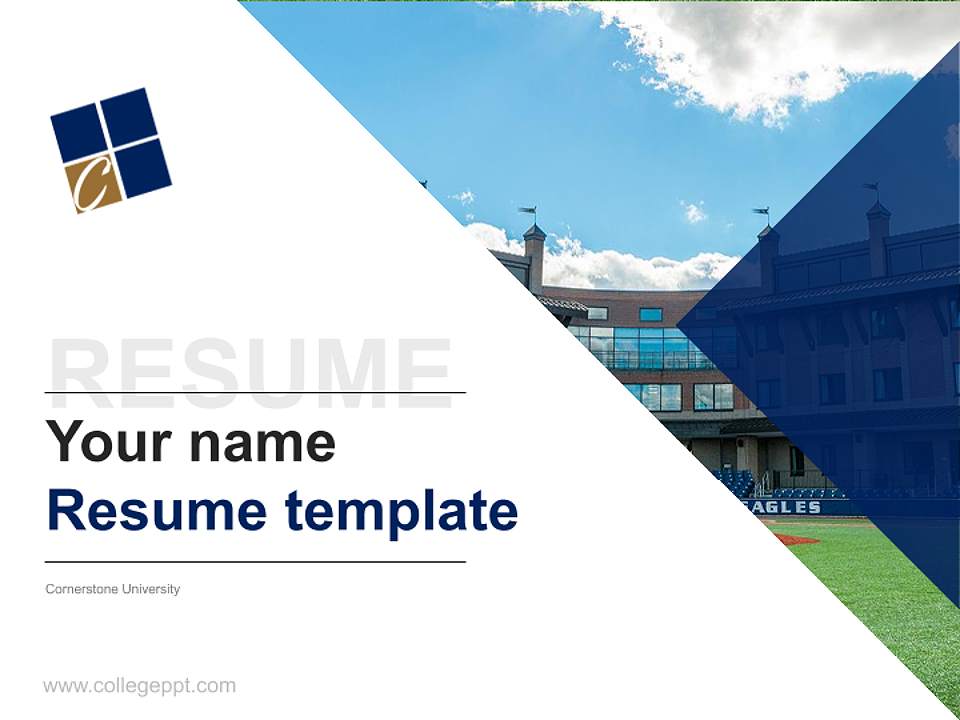 Cornerstone University Resume PPT Template4:3 ratio PPT effect preview image5