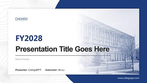 Daemen University Academic Presentation/Research Findings Report PPT Template