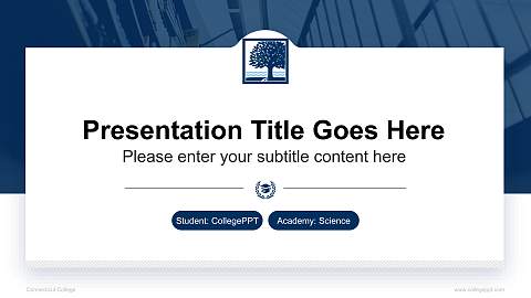 Connecticut College National Scholarship Defense PPT Template