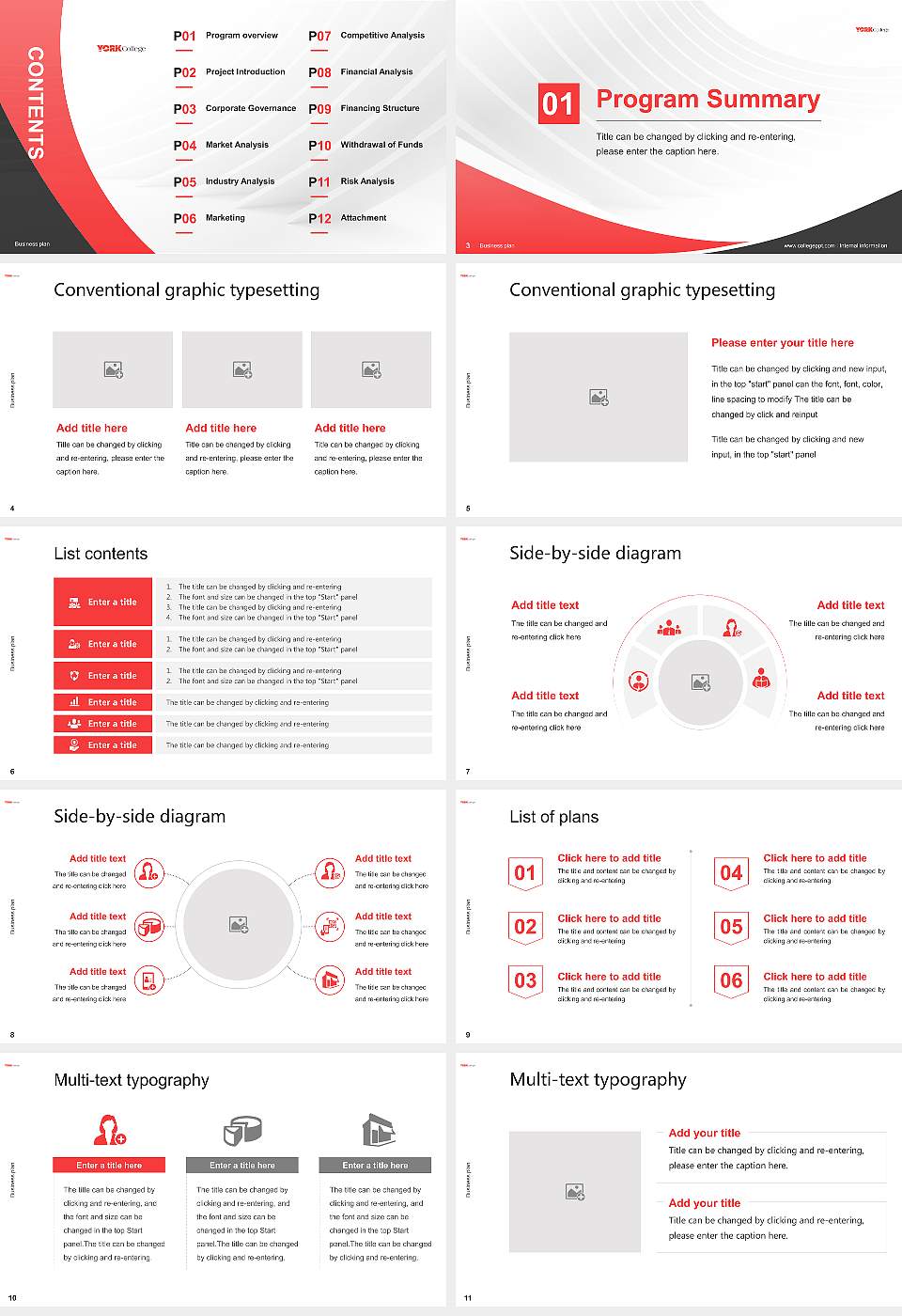 Cuny York College Competition/Entrepreneurship Contest PPT Template16:9 ratio PPT effect preview image2