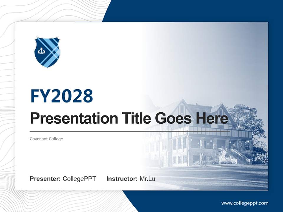 Covenant College Academic Presentation/Research Findings Report PPT Template4:3 ratio PPT effect preview image5