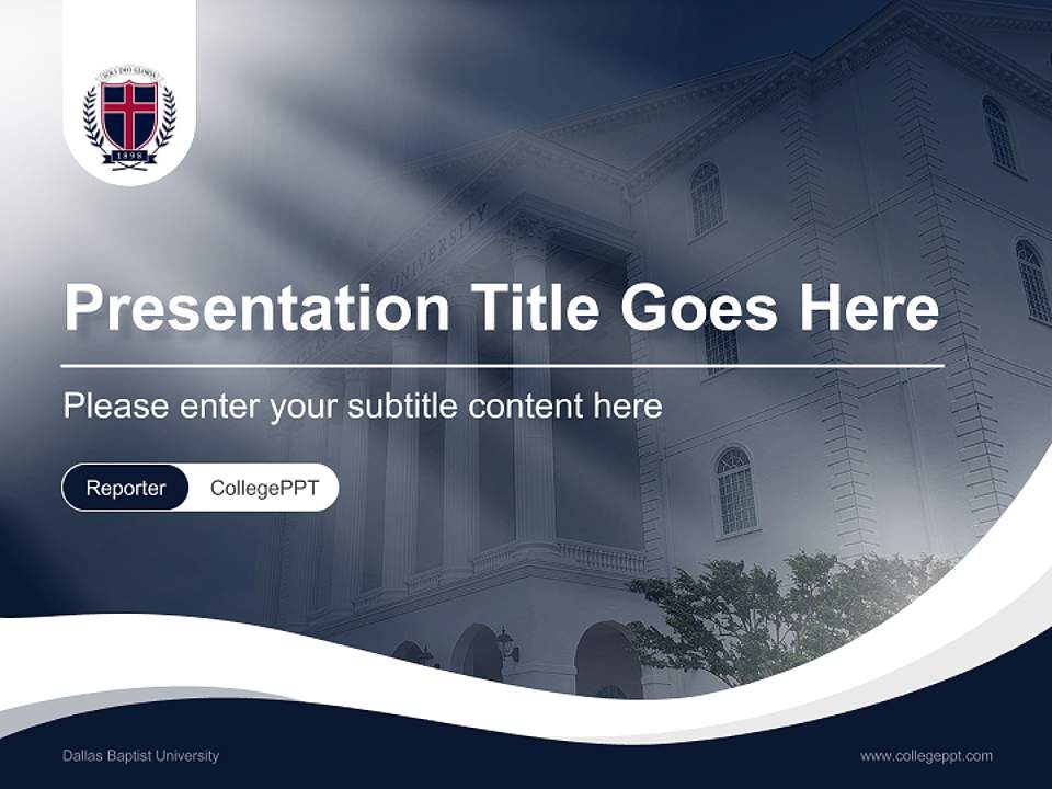 Dallas Baptist University Lecture Sharing and Networking Event PPT Template4:3 ratio PPT effect preview image4