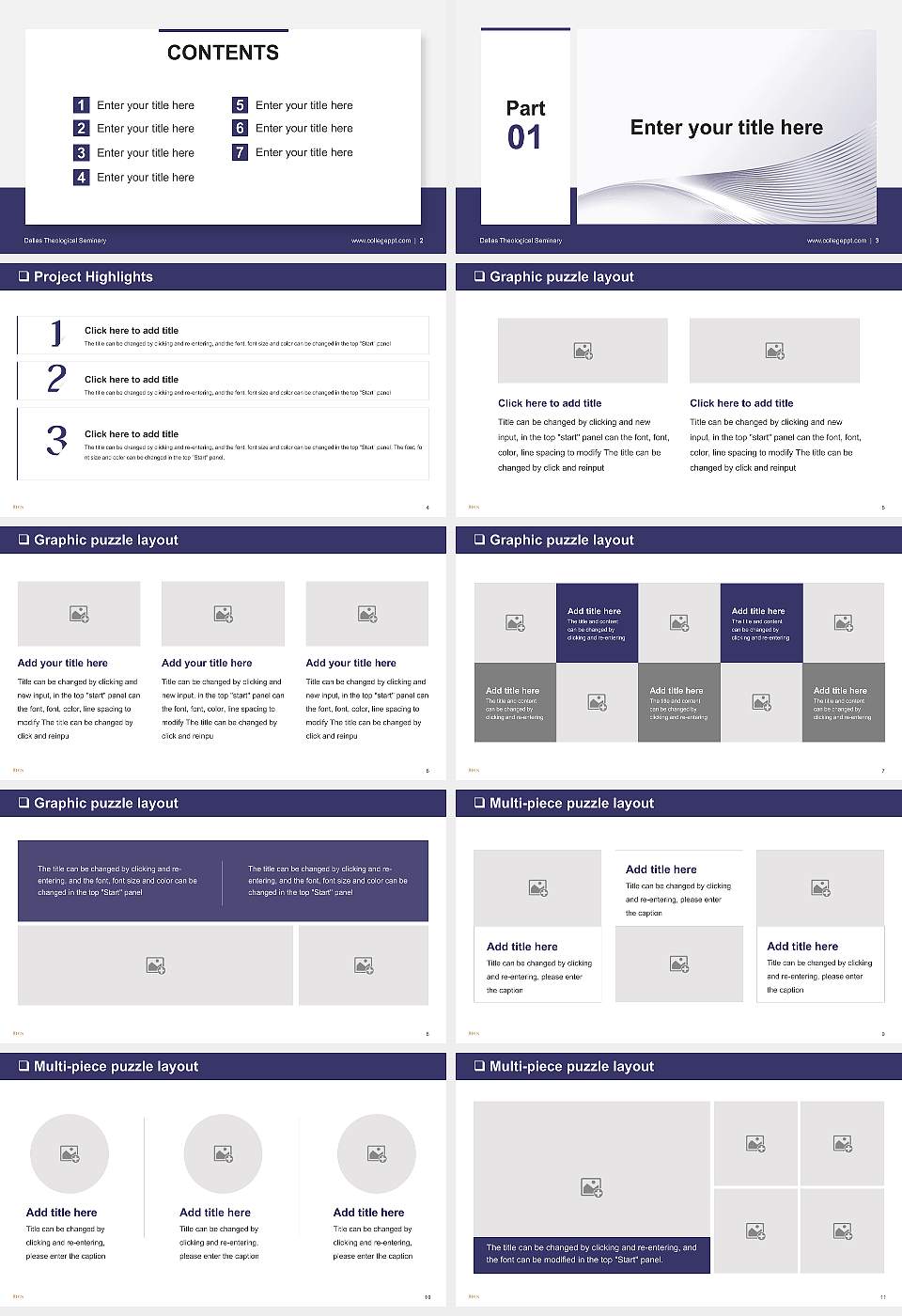 Dallas Theological Seminary General Purpose PPT Template16:9 ratio PPT effect preview image2