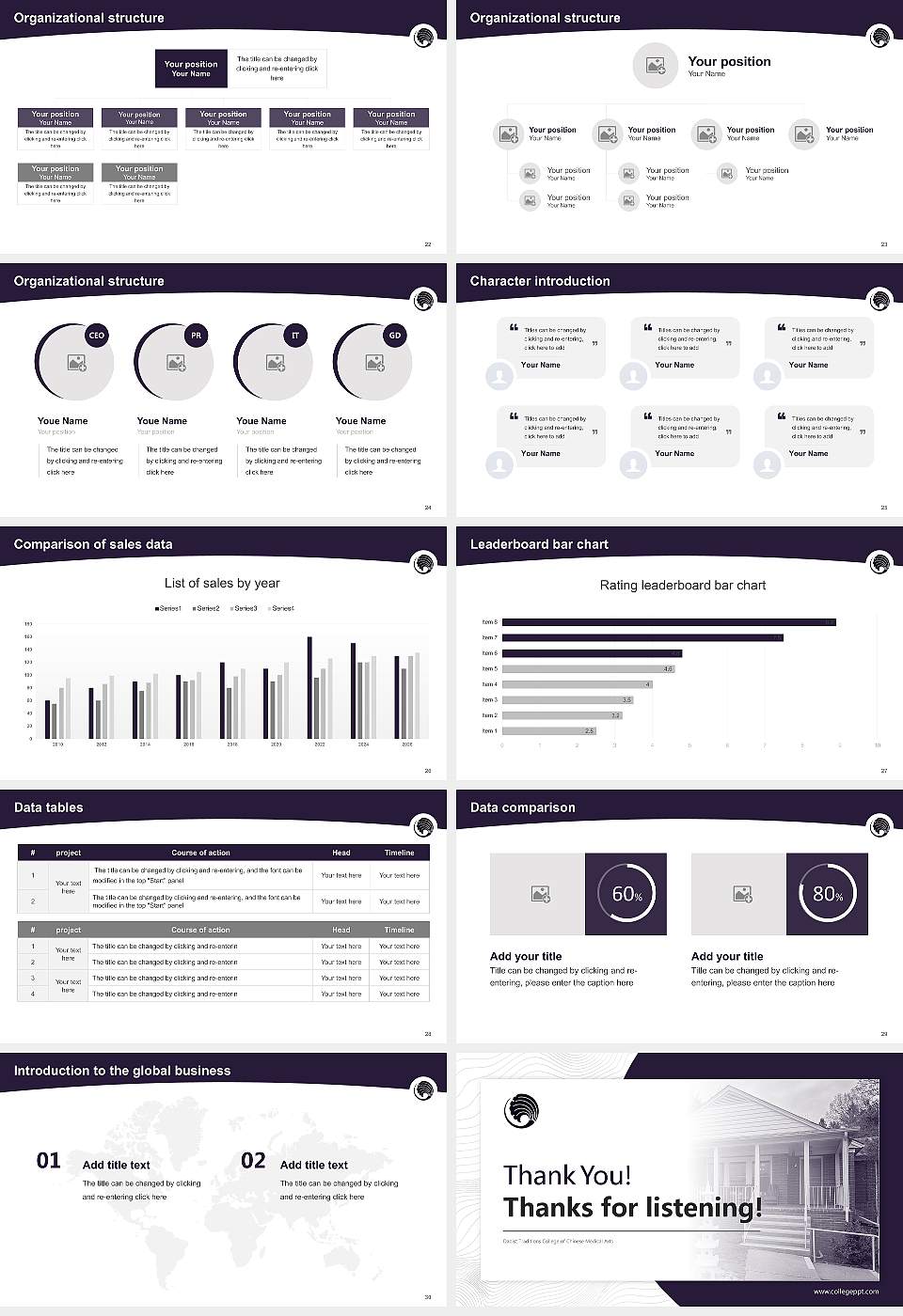 Daoist Traditions College of Chinese Medical Arts Academic Presentation/Research Findings Report PPT Template16:9 ratio PPT effect preview image4