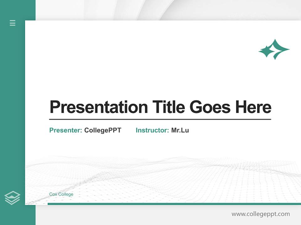 Cox College Thesis Proposal/Graduation Defense PPT Template4:3 ratio PPT effect preview image5