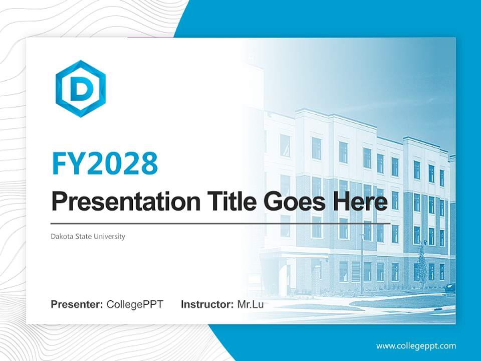 Dakota State University Academic Presentation/Research Findings Report PPT Template4:3 ratio PPT effect preview image5