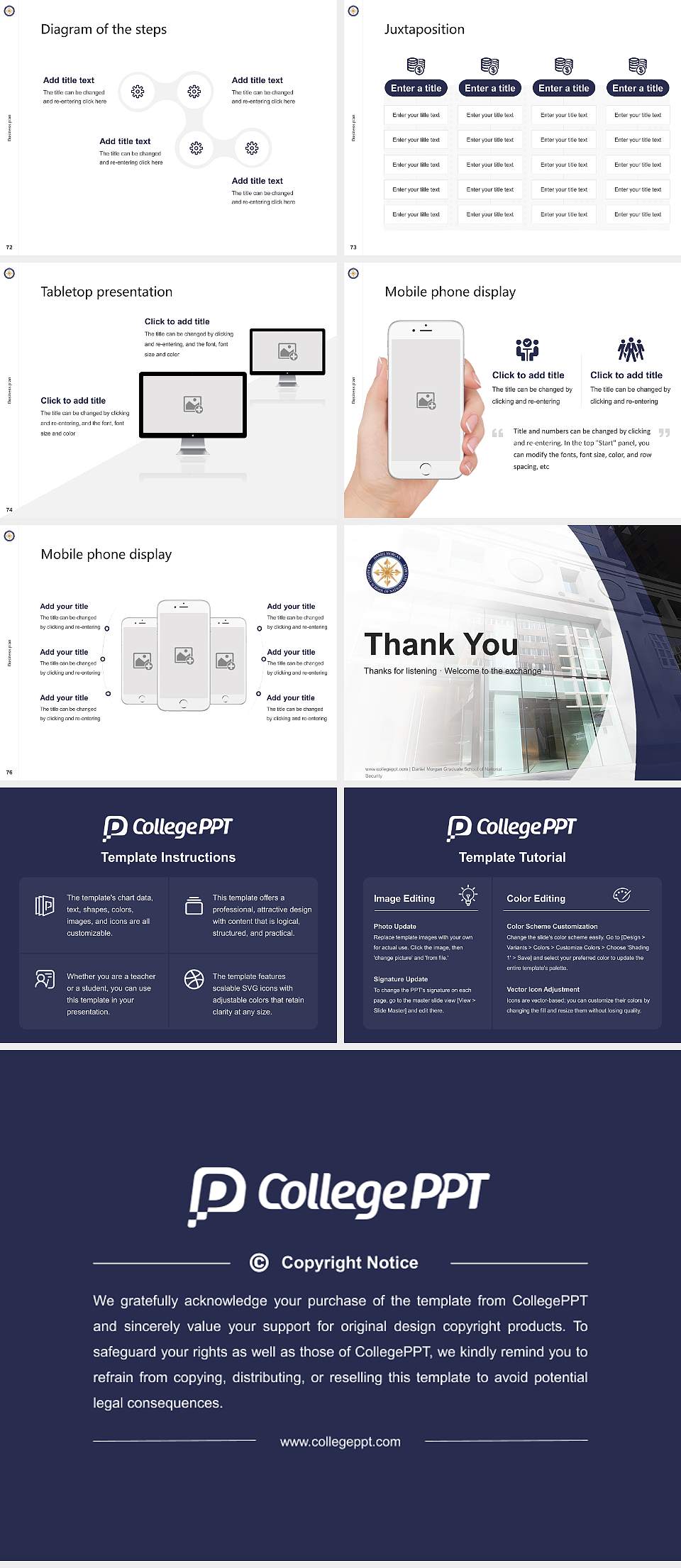 Daniel Morgan Graduate School of National Security Competition/Entrepreneurship Contest PPT Template4:3 ratio PPT effect preview image9