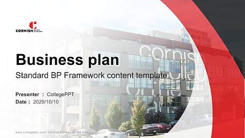 Cornish College of the Arts Competition/Entrepreneurship Contest PPT Template