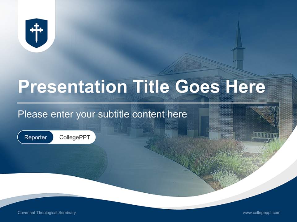 Covenant Theological Seminary Lecture Sharing and Networking Event PPT Template4:3 ratio PPT effect preview image4
