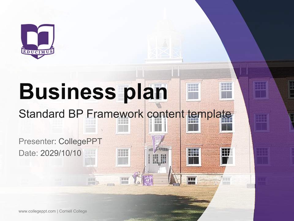 Cornell College Competition/Entrepreneurship Contest PPT Template4:3 ratio PPT effect preview image9