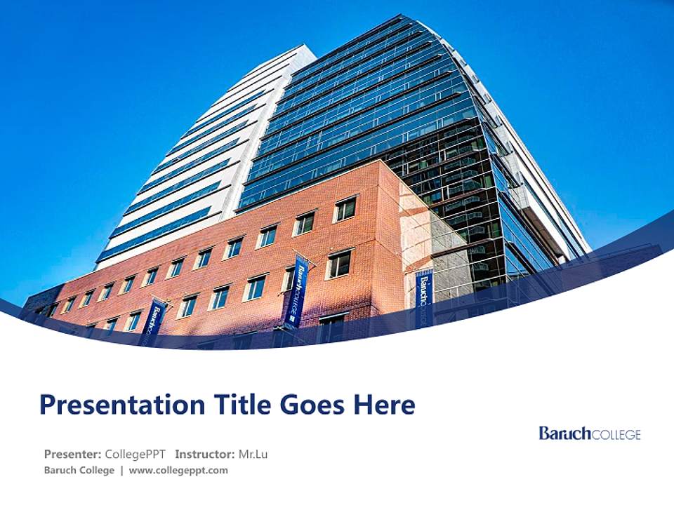 Baruch College Course/Courseware Creation PPT Template4:3 ratio PPT effect preview image5