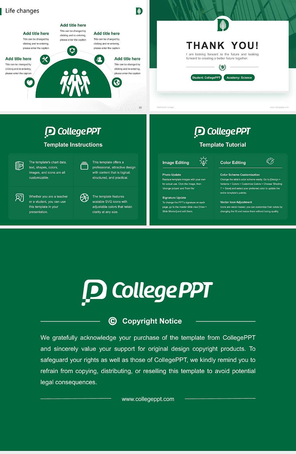 Dartmouth College National Scholarship Defense PPT Template4:3 ratio PPT effect preview image4