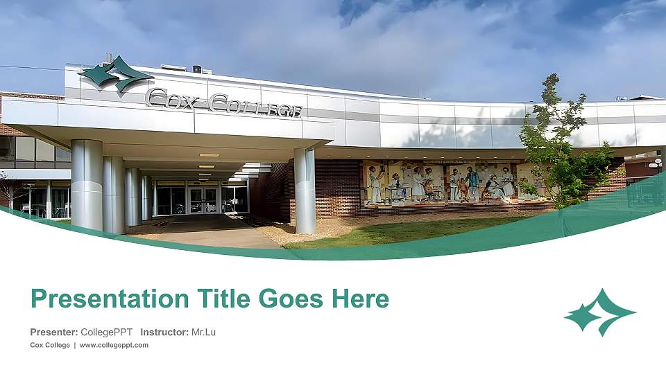 Cox College Course/Courseware Creation PPT Template16:9 ratio PPT effect preview image