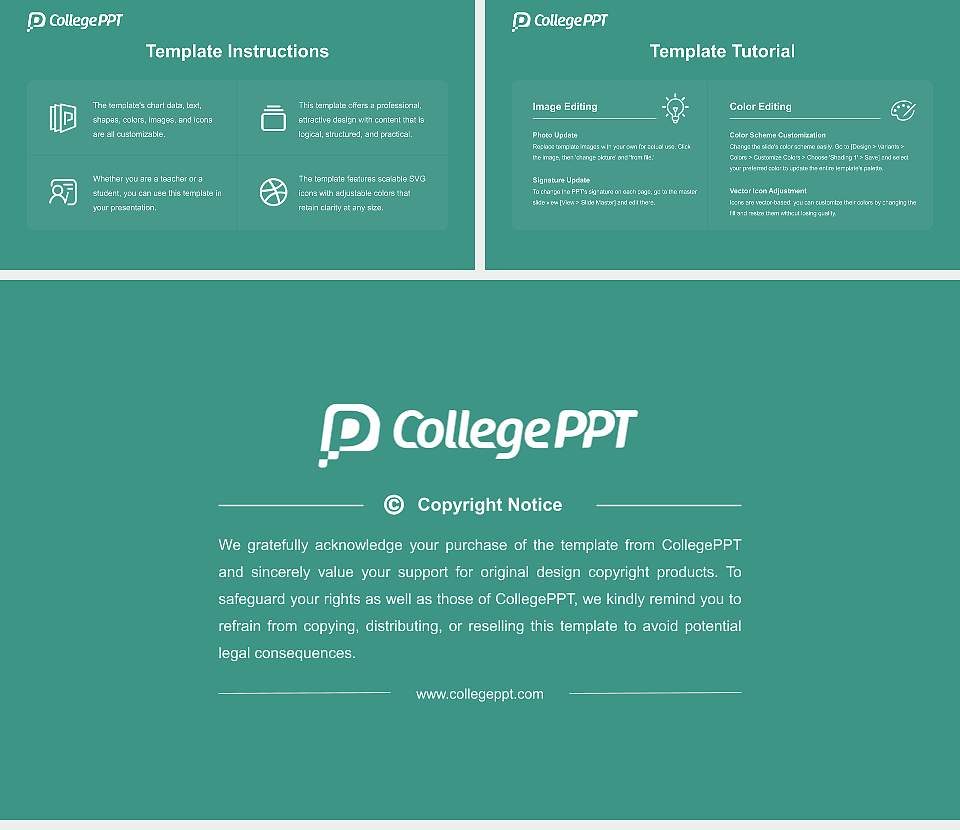 Cox College Course/Courseware Creation PPT Template16:9 ratio PPT effect preview image5