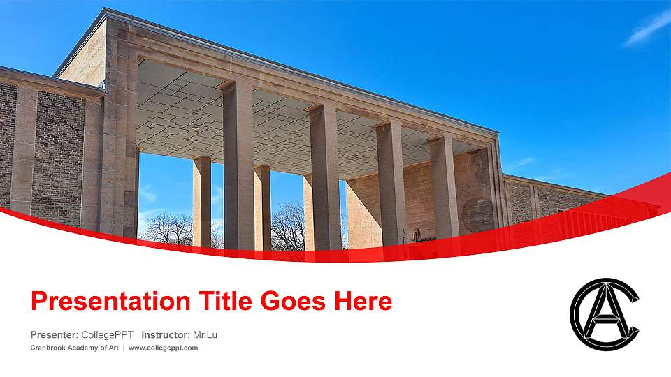 Cranbrook Academy of Art Course/Courseware Creation PPT Template16:9 ratio PPT effect preview image
